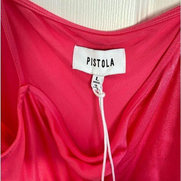 NWT Mari Square Neck Dress in Guava by PISTOLA - Picture 8 of 9